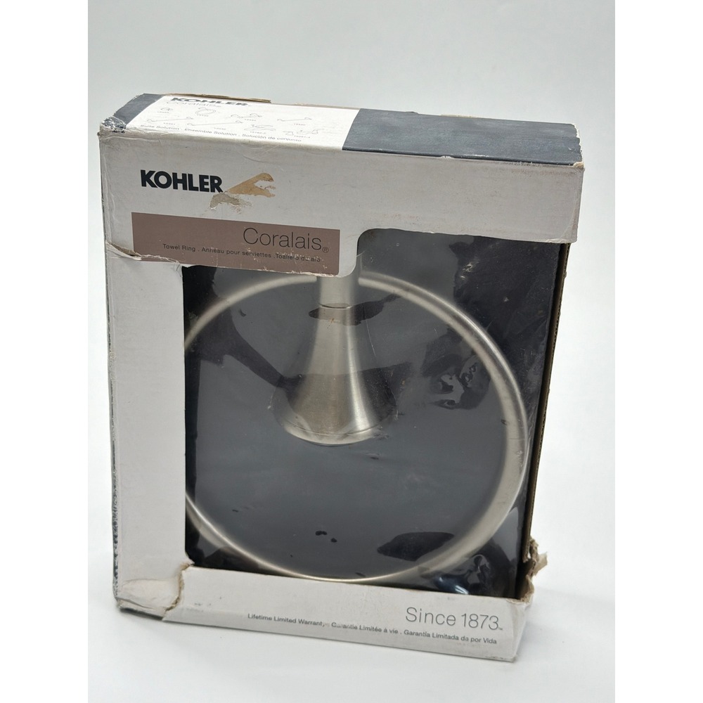 Kohler Coralais Towel Ring Brushed Nickel 13435-BN Wall Mount Bathroom Hardware